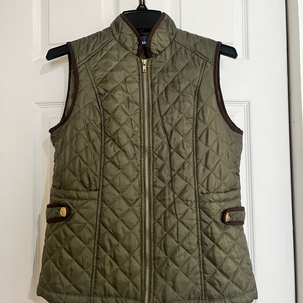 Olive Quilted Vest